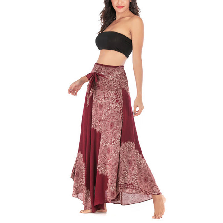 Abito da spiaggia con gonna a fiori e mandala boho in stile Buddha Stones Two - image 24