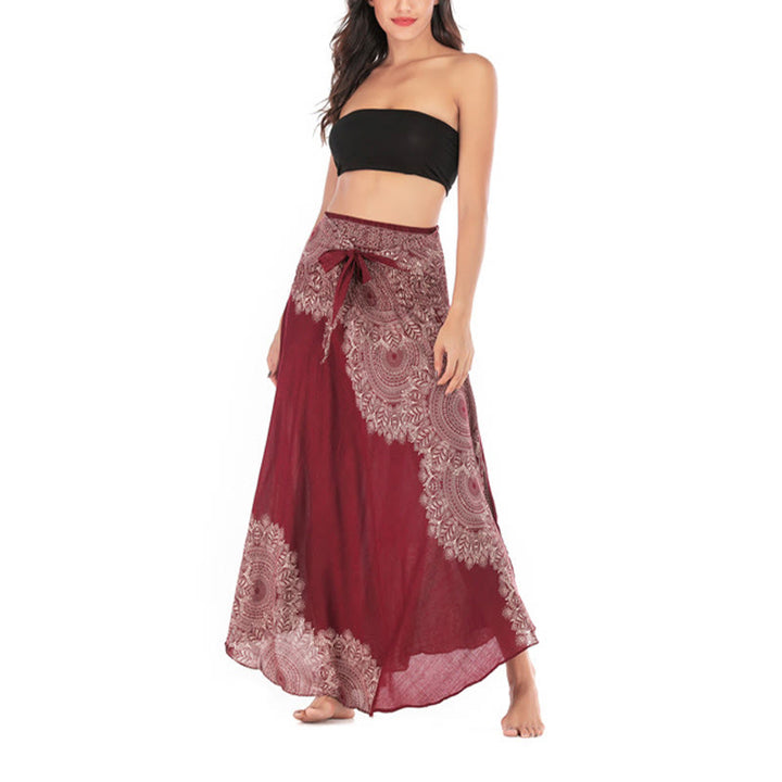 Abito da spiaggia con gonna a fiori e mandala boho in stile Buddha Stones Two - image 27