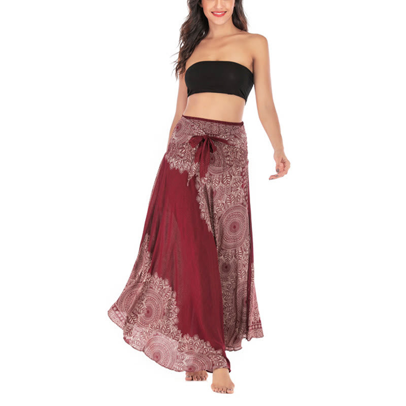 Abito da spiaggia con gonna a fiori e mandala boho in stile Buddha Stones Two - image 22