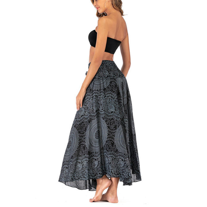 Buddha Stones Due stili indossano Boho Compass Rose Flower Skirt Dress - image 47