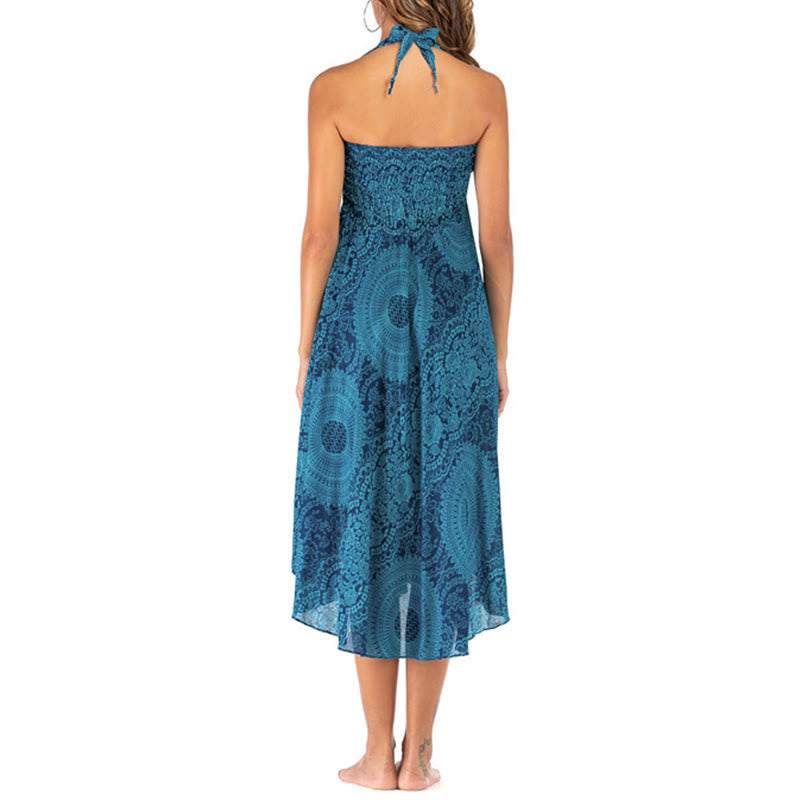Buddha Stones Due stili indossano Boho Compass Rose Flower Skirt Dress - image 20