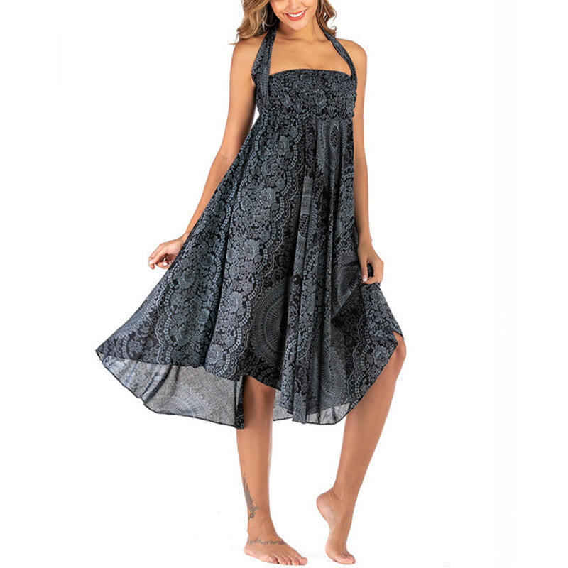 Buddha Stones Due stili indossano Boho Compass Rose Flower Skirt Dress - image 44