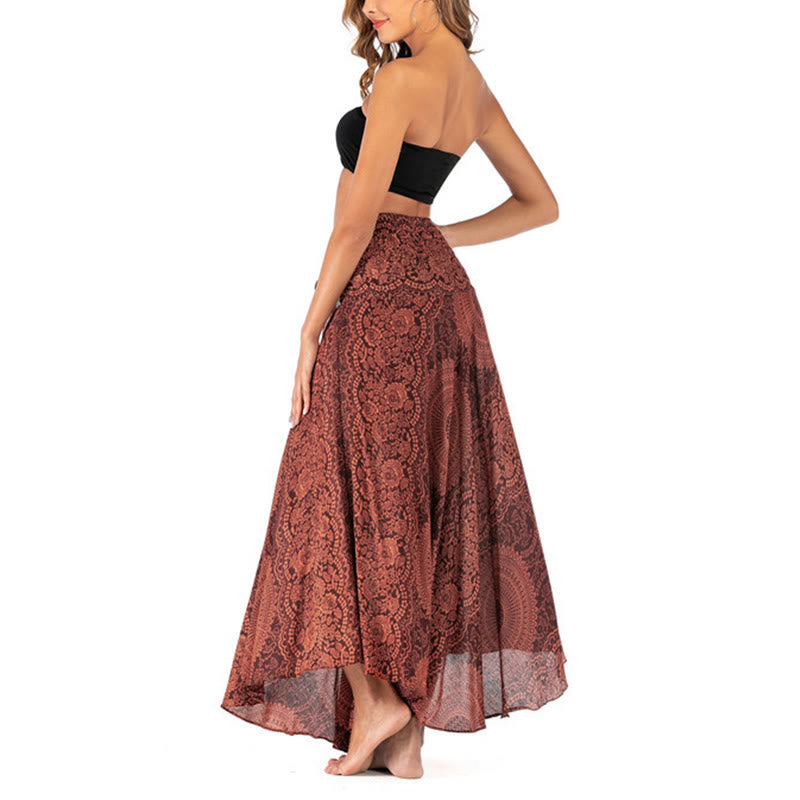 Buddha Stones Due stili indossano Boho Compass Rose Flower Skirt Dress - image 38