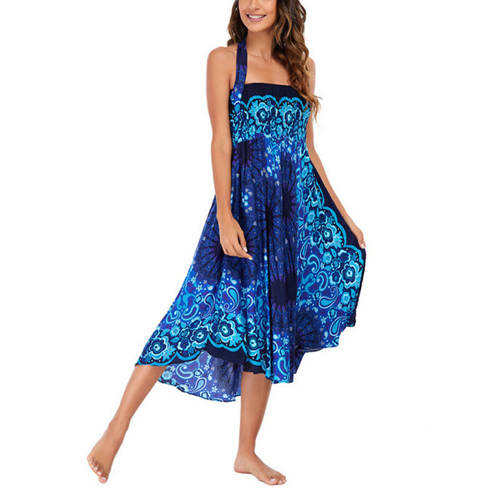 Buddha Stones Due stili Indossare Bohemien Mandala Fiore Goccia d'acqua Gonna con lacci Vestito - image 33