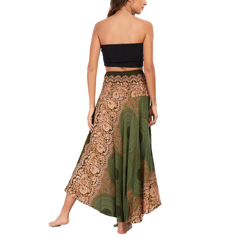 Buddha Stones Due stili indossano un abito con gonna allacciata con fiori rosa dei venti bohémien - image 23