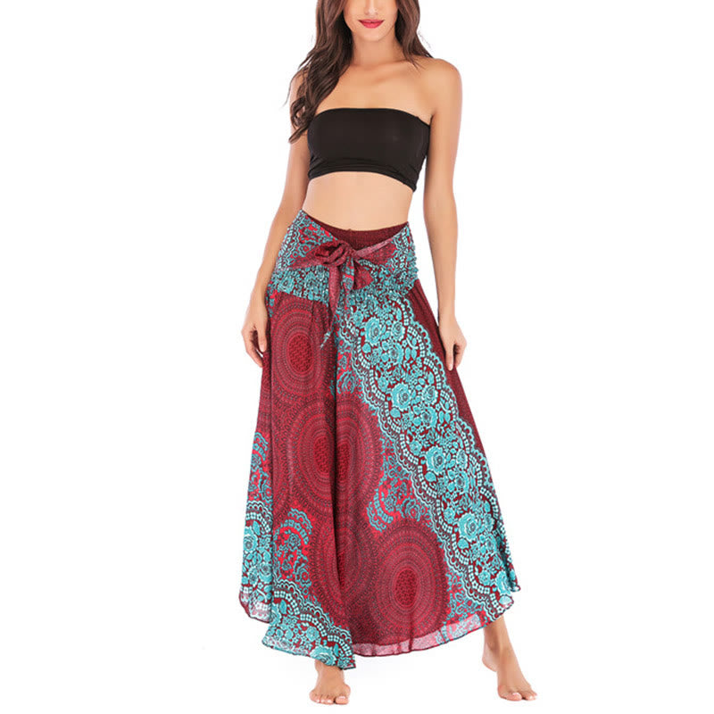 Buddha Stones Due stili indossano un abito con gonna allacciata con fiori rosa dei venti bohémien - image 37