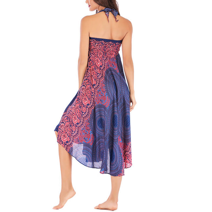 Buddha Stones Due stili indossano un abito con gonna allacciata con fiori rosa dei venti bohémien - image 17