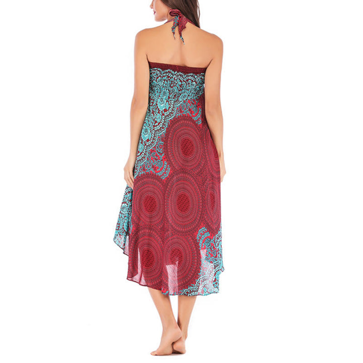 Buddha Stones Due stili indossano un abito con gonna allacciata con fiori rosa dei venti bohémien - image 43