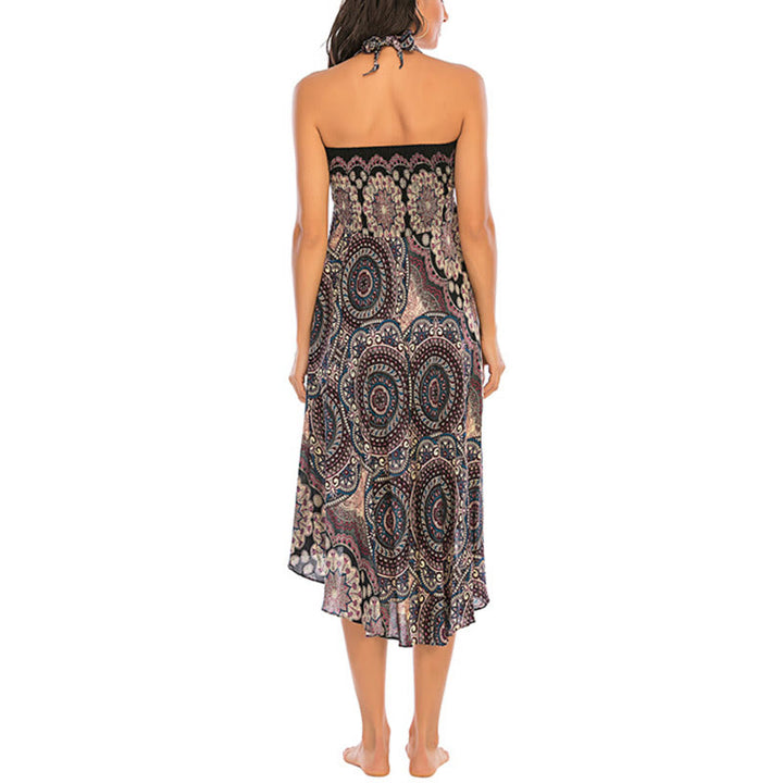 Abito con gonna allacciata con fiori mandala bohémien in due stili Buddha Stones - image 17