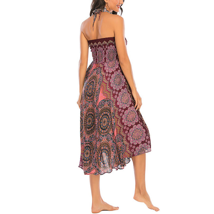 Abito con gonna allacciata con fiori mandala bohémien in due stili Buddha Stones - image 27