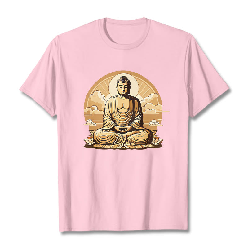 Maglietta Buddha Stones Sole Nuvole di buon auspicio Buddha Tee - Rosa chiaro - 2XL - image 12