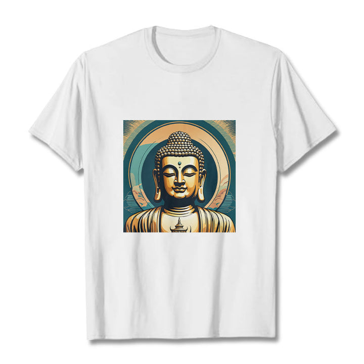 Maglietta Buddha Stones Aura Golden Buddha Tee - Bianco - 2XL - image 4