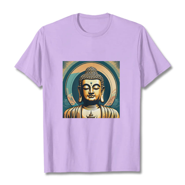 Maglietta Buddha Stones Aura Golden Buddha Tee - Prugna - 2XL - image 15