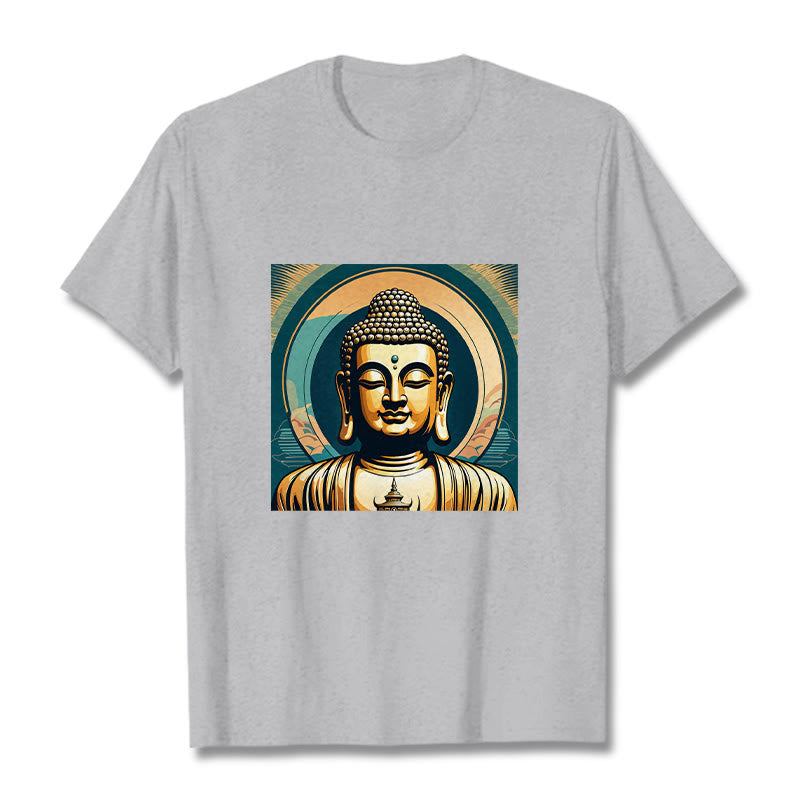 Maglietta Buddha Stones Aura Golden Buddha Tee - Grigio chiaro - 2XL - image 18