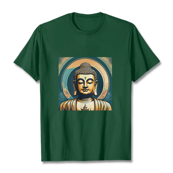 Maglietta Buddha Stones Aura Golden Buddha Tee - Verde studentesco - 2XL - image 9