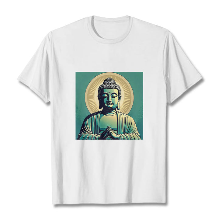 Maglietta Buddha Stones Aura Green Buddha Tee - Bianco - 2XL - image 3