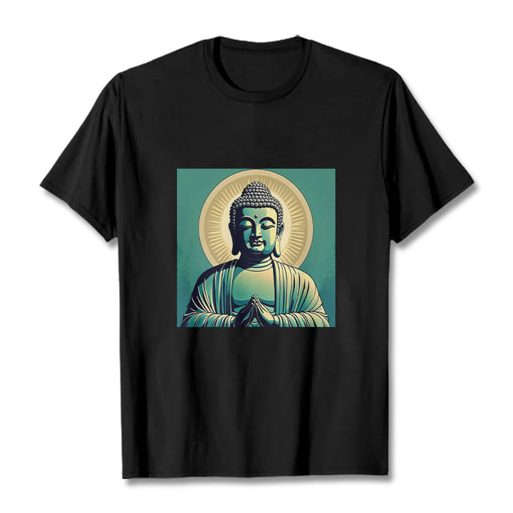 Maglietta Buddha Stones Aura Green Buddha Tee - Nero - 2XL - image 6