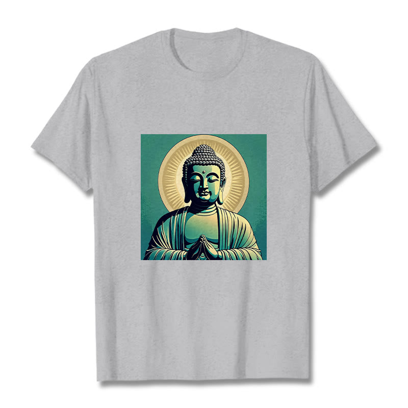 Maglietta Buddha Stones Aura Green Buddha Tee - Grigio chiaro - 2XL - image 19