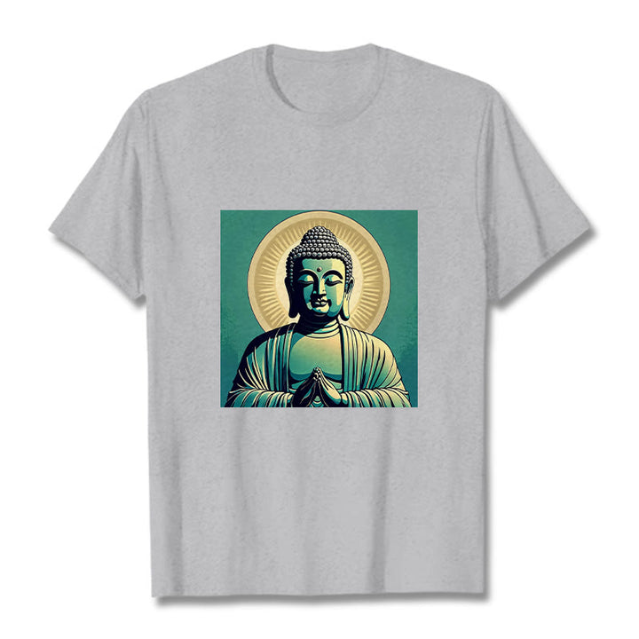 Maglietta Buddha Stones Aura Green Buddha Tee - Grigio chiaro - 2XL - image 19