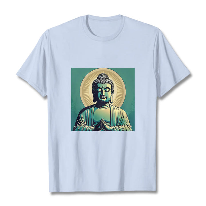 Maglietta Buddha Stones Aura Green Buddha Tee - Ciano chiaro - 2XL - image 18