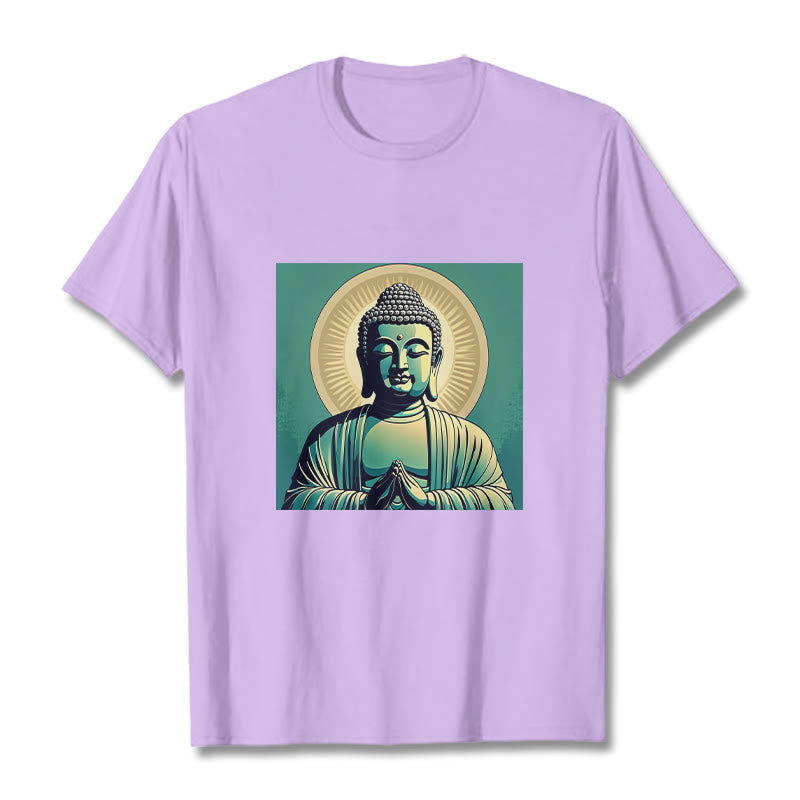 Maglietta Buddha Stones Aura Green Buddha Tee - Prugna - 2XL - image 16