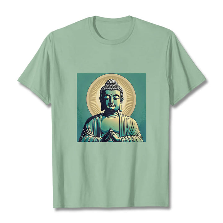 Maglietta Buddha Stones Aura Green Buddha Tee - Verde pallido - 2XL - image 1
