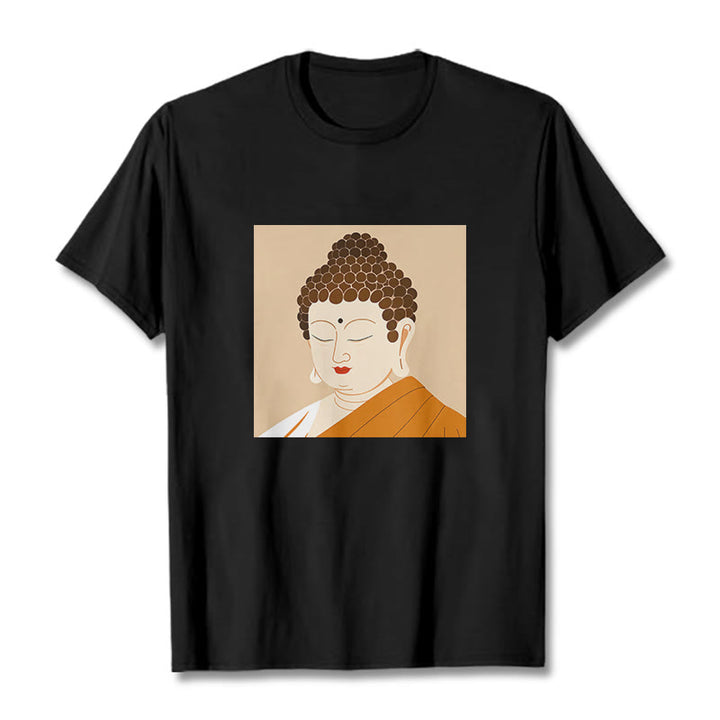 Maglietta Buddha Stones Chiudi gli occhi e rilassati Buddha Tee - Nero - 2XL - image 4