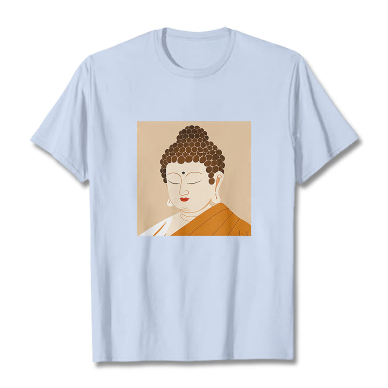 Maglietta Buddha Stones Chiudi gli occhi e rilassati Buddha Tee - Ciano chiaro - 2XL - image 18