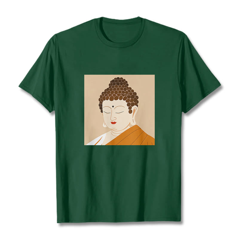 Maglietta Buddha Stones Chiudi gli occhi e rilassati Buddha Tee - Verde foresta - 2XL - image 10