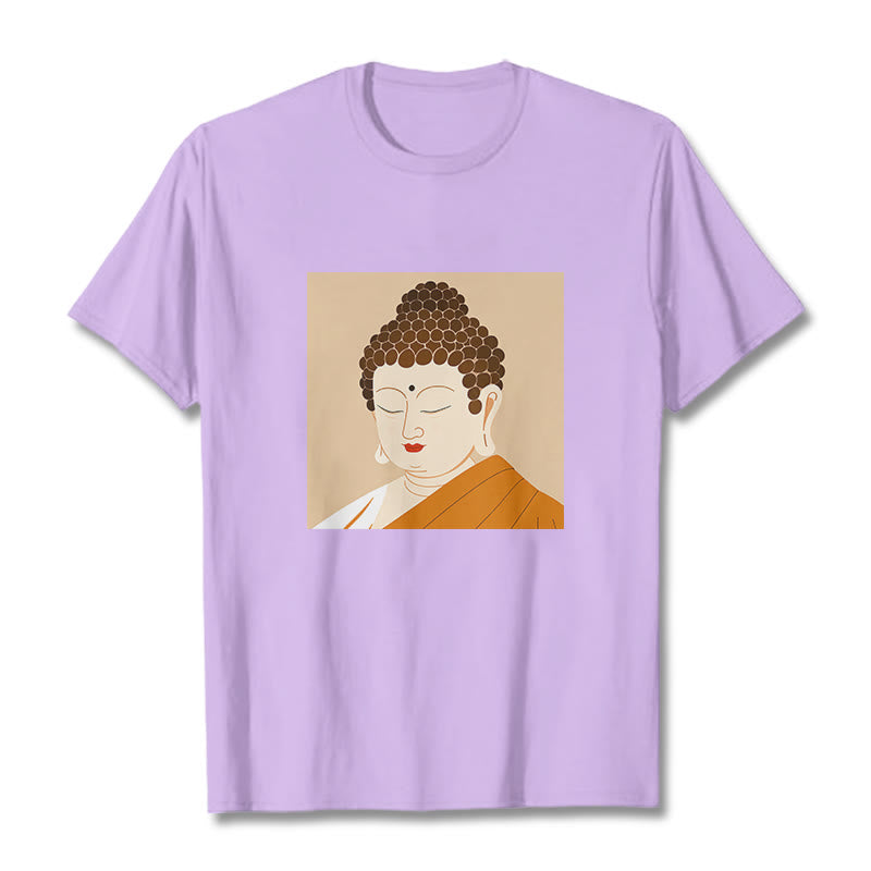 Maglietta Buddha Stones Chiudi gli occhi e rilassati Buddha Tee - Prugna - 2XL - image 16