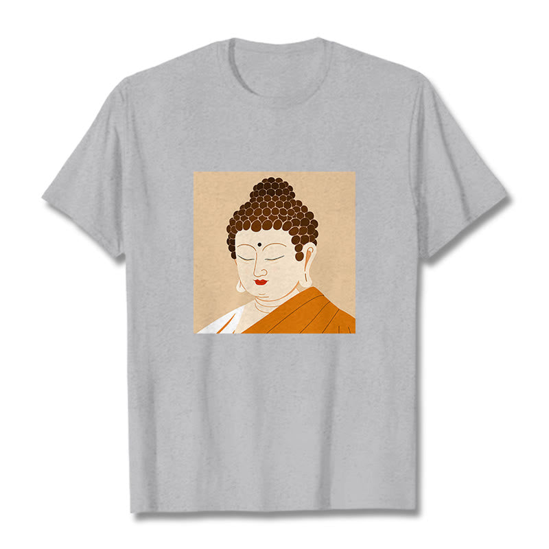 Maglietta Buddha Stones Chiudi gli occhi e rilassati Buddha Tee - Grigio chiaro - 2XL - image 19