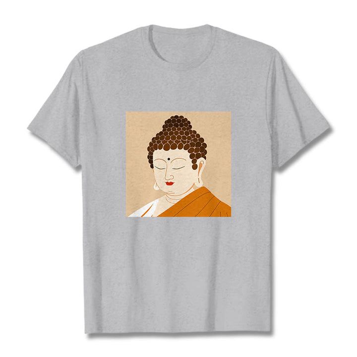 Maglietta Buddha Stones Chiudi gli occhi e rilassati Buddha Tee - Grigio chiaro - 2XL - image 19