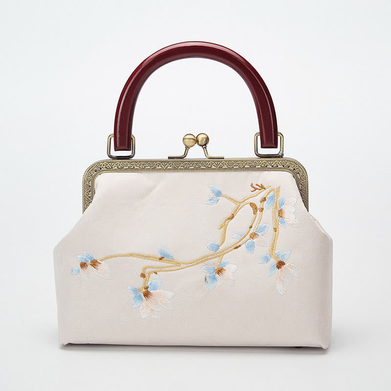 Borsa a tracolla con ricamo floreale Buddha Stones
