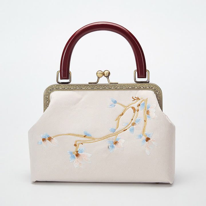 Borsa a tracolla con ricamo floreale Buddha Stones