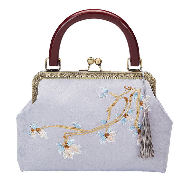 Borsa a tracolla con ricamo floreale Buddha Stones