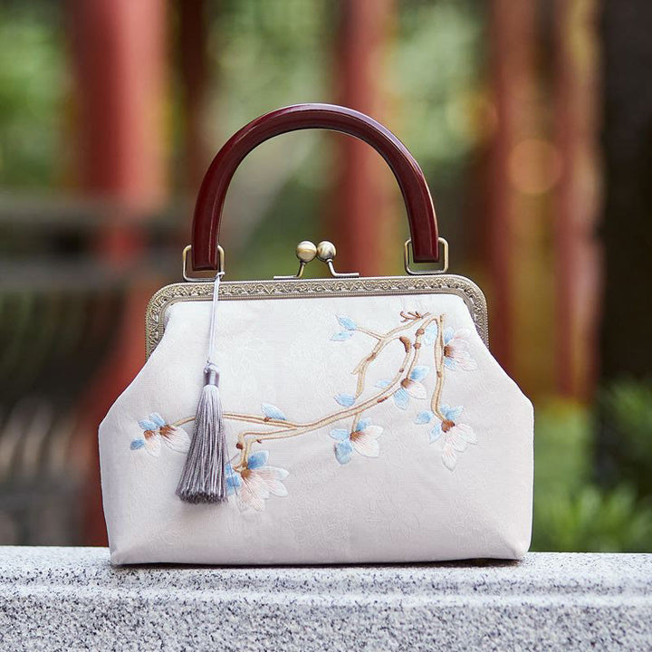 Borsa a tracolla con ricamo floreale Buddha Stones