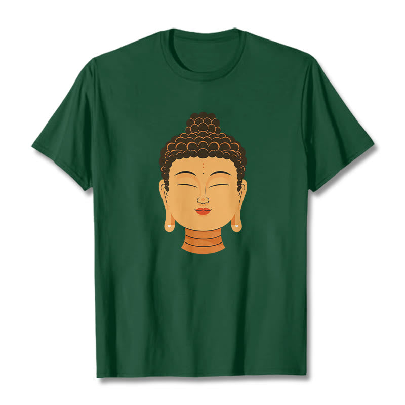 Buddha Stones Blessed Meditation Buddha Tee - Verde foresta - 2XL - image 4