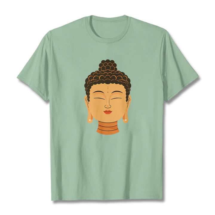 Buddha Stones Blessed Meditation Buddha Tee - Verde pallido - 2XL - image 15