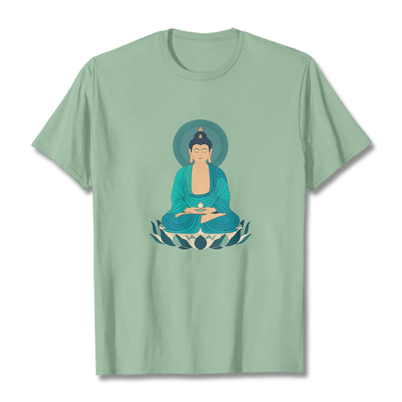 Maglietta Buddha Stones Lotus Meditazione Buddha Tee - Verde pallido - 2XL - image 17