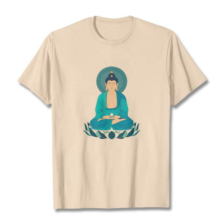 Maglietta Buddha Stones Lotus Meditazione Buddha Tee - Biscotto - 2XL - image 1