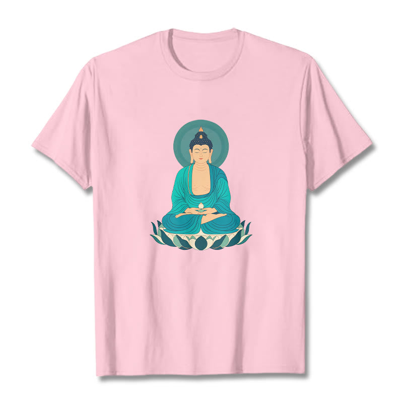 Maglietta Buddha Stones Lotus Meditazione Buddha Tee - Rosa chiaro - 2XL - image 13