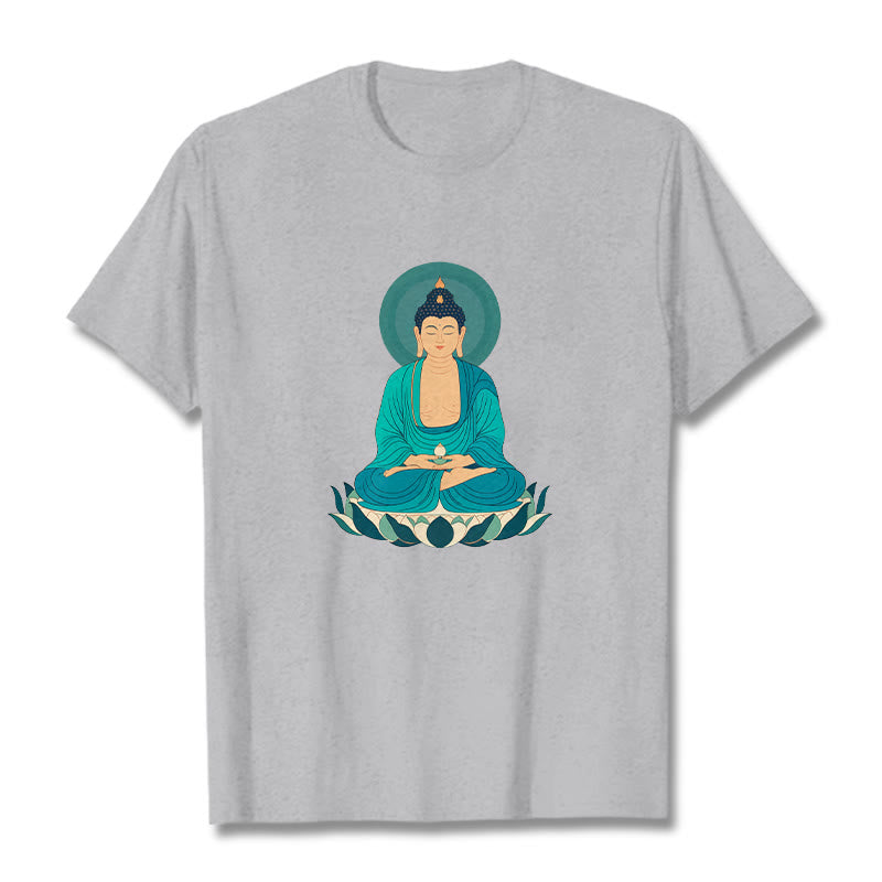 Maglietta Buddha Stones Lotus Meditazione Buddha Tee - Grigio chiaro - 2XL - image 19