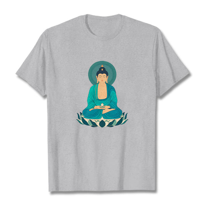 Maglietta Buddha Stones Lotus Meditazione Buddha Tee - Grigio chiaro - 2XL - image 19
