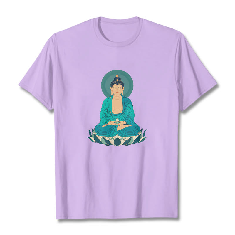 Maglietta Buddha Stones Lotus Meditazione Buddha Tee - Prugna - 2XL - image 15