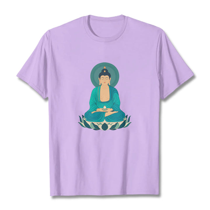 Maglietta Buddha Stones Lotus Meditazione Buddha Tee - Prugna - 2XL - image 15