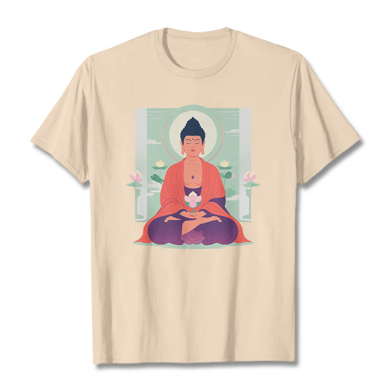 Maglietta Buddha Stones Lotus Meditazione Buddha Tee - Biscotto - 2XL - image 17