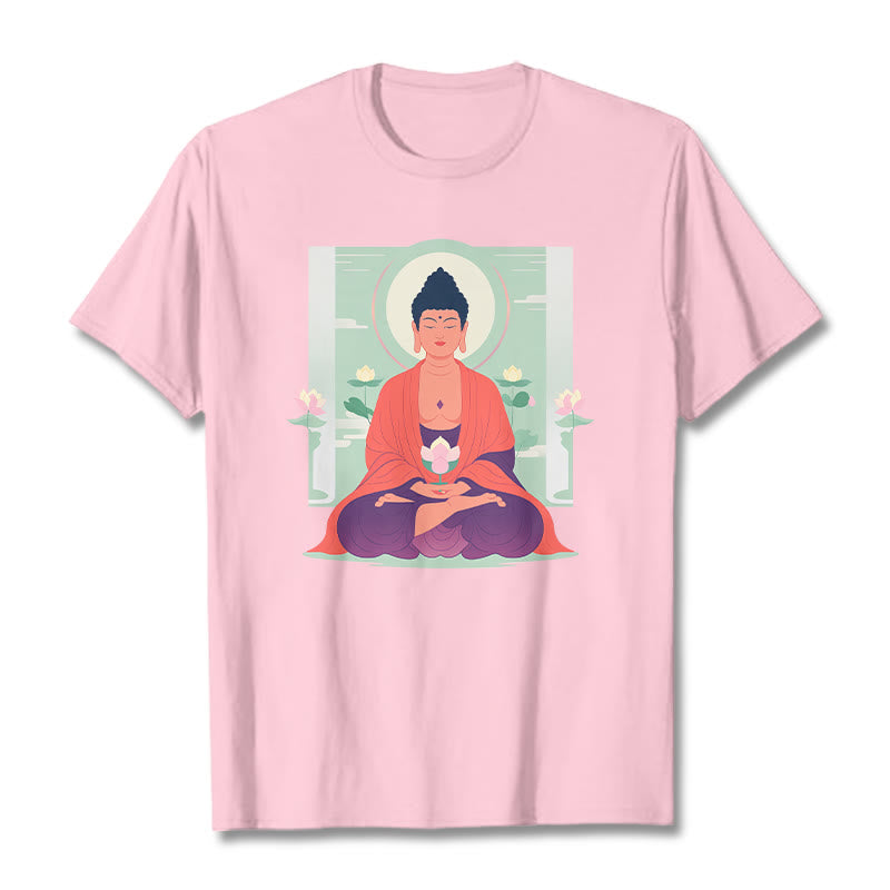 Maglietta Buddha Stones Lotus Meditazione Buddha Tee - Rosa chiaro - 2XL - image 11
