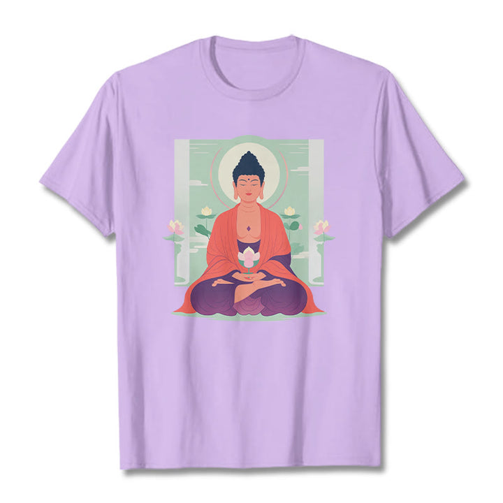 Maglietta Buddha Stones Lotus Meditazione Buddha Tee - Prugna - 2XL - image 13