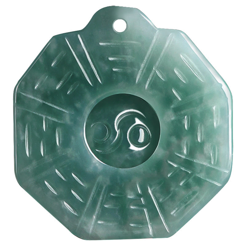 Ciondolo con collana di prosperità FengShui Bagua Yin Yang in giada naturale con Buddha Stones - image 10