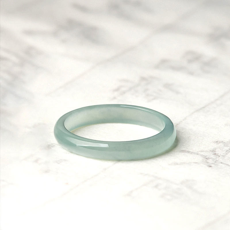 Anello di fortuna e prosperità in giada naturale Buddha Stones